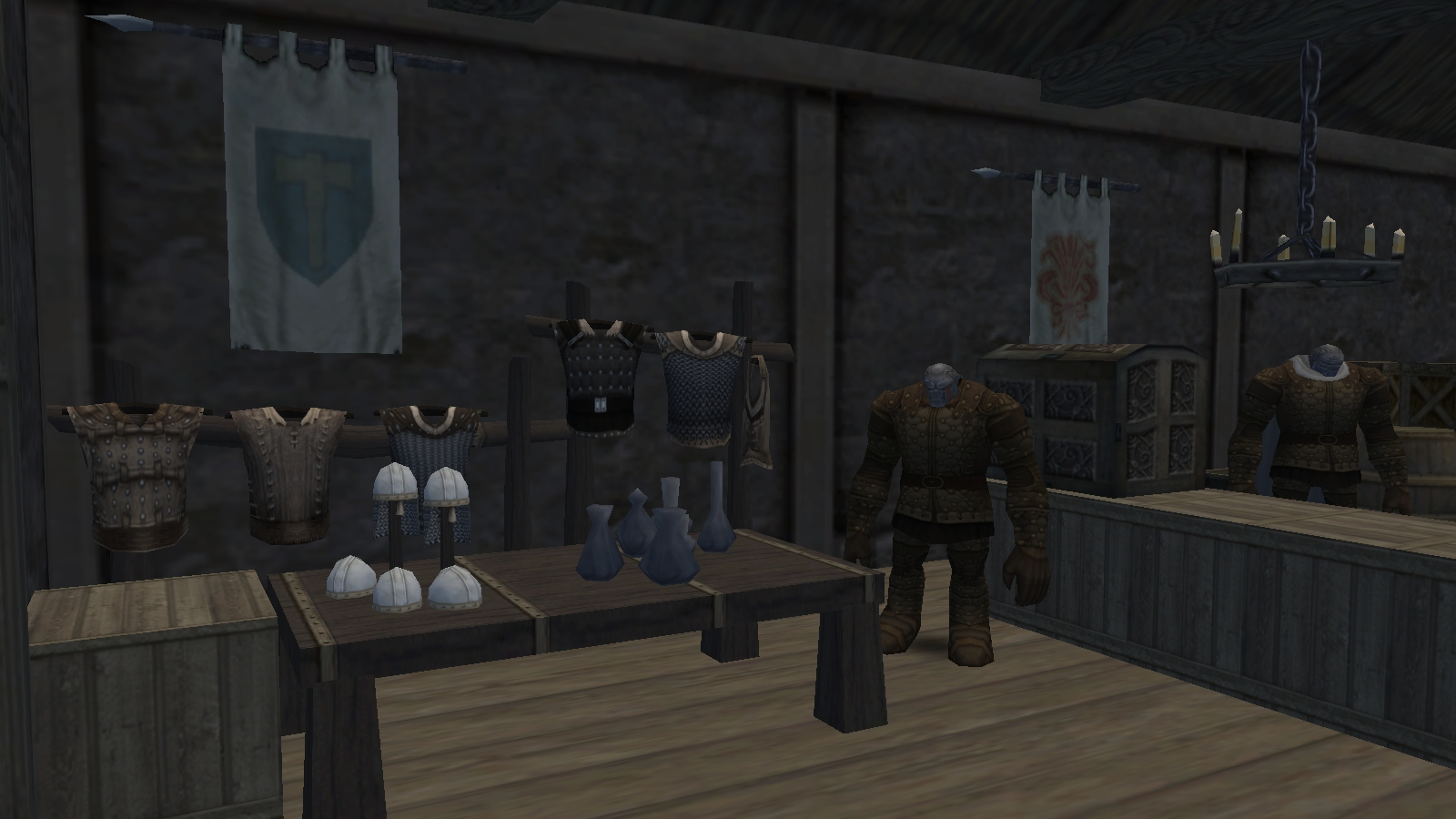 Character crafting items at a forge